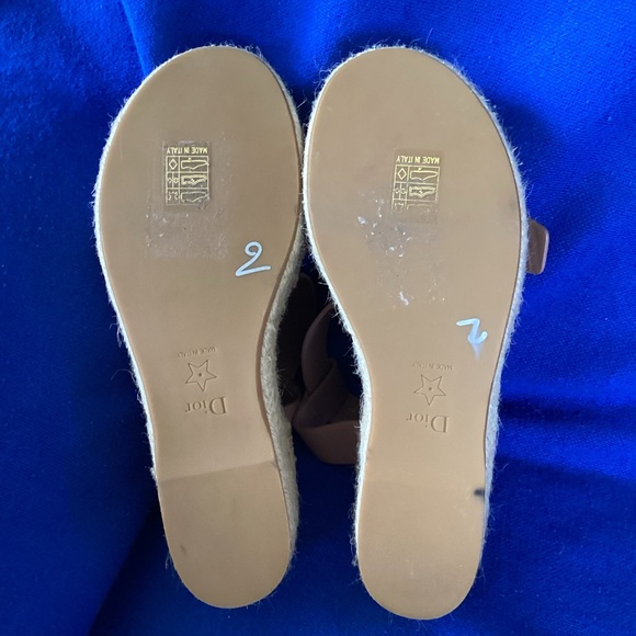 CHRISTIAN DIOR ESPADRILLE PLATFORM SANDALS - Picture 6 of 7